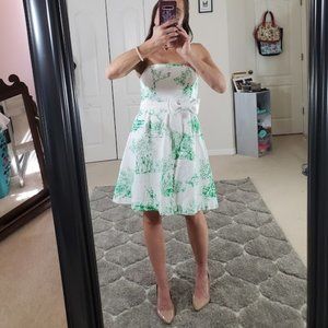 Lilly Pulitzer Amberly Strapless Bow Dress Toile